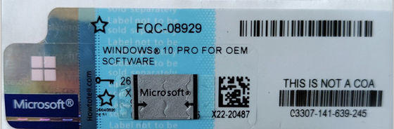 Βασικά παράθυρα 10 πακέτων προϊόντων PC ESD υπέρ cOem αυτοκόλλητων ετικεττών Coa