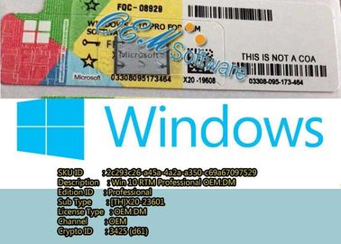 Σφαιρικά ενεργά παράθυρα 10 βασικός κώδικας, υπέρ έκδοση εγχώριων κλειδιών αυτοκόλλητων ετικεττών Coa παραθύρων