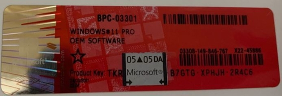 Το Microsoft Windows 11 κλειδί ενεργοποίησης με το ολόγραμμα κερδίζει την αυτοκόλλητη ετικέττα 11 Coa